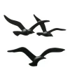 Wandobjekt Möwen 2er Set Schwarz