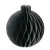 Weihnachtskugel Papier schwarz 18 cm