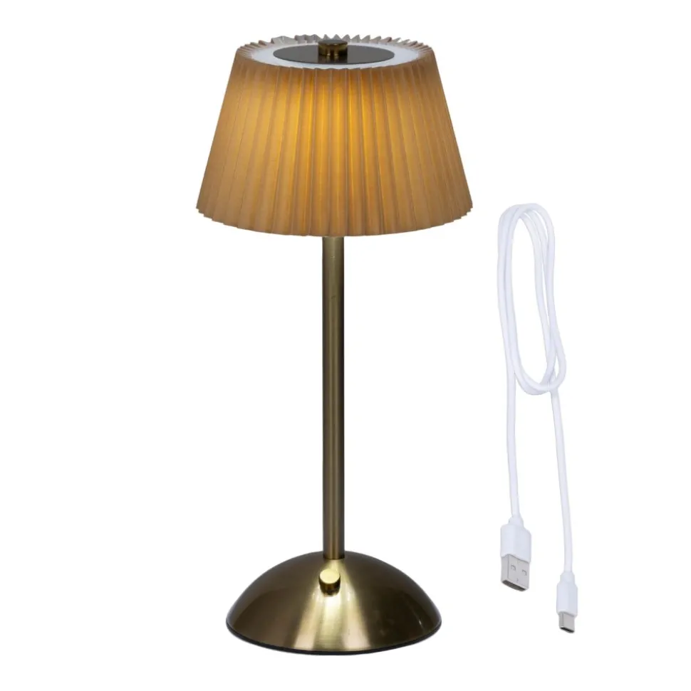 wiederaufladbare_tischlam_SKUUHsoIUxSoP_0.webp Wiederaufladbare Tischlampe LED H 30,5 cm orange / goldfarben