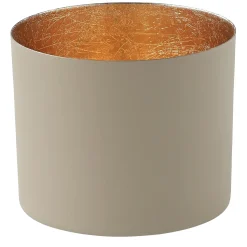 Windlicht Chennai taupe-goldfarben groß