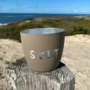 Windlicht im exklusiven Sylt Design Beige Mittel