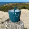 Windlicht im exklusiven Sylt Design Insel Blau Mittel