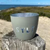 Windlicht im exklusiven Sylt Design Hellgrau Mittel