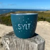 Windlicht im exklusiven Sylt Design Konfetti Blau Mittel