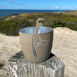 Windlicht im exklusiven Sylt Design Insel Beige Mittel