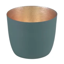 Windlicht Madras dark olive-goldfarben mittel