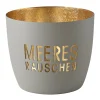 Windlicht Madras Meeresrauschen flannel-goldfarben mittel