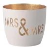 Windlicht Madras Mrs & Mrs Weiß-goldfarben